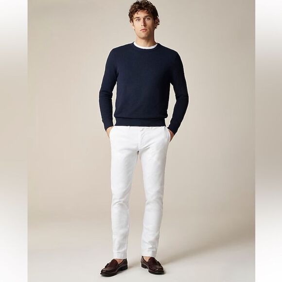 NWT J CREW 484 Slim-fit stretch chino pant in white size 32/32 - Picture 2 of 8